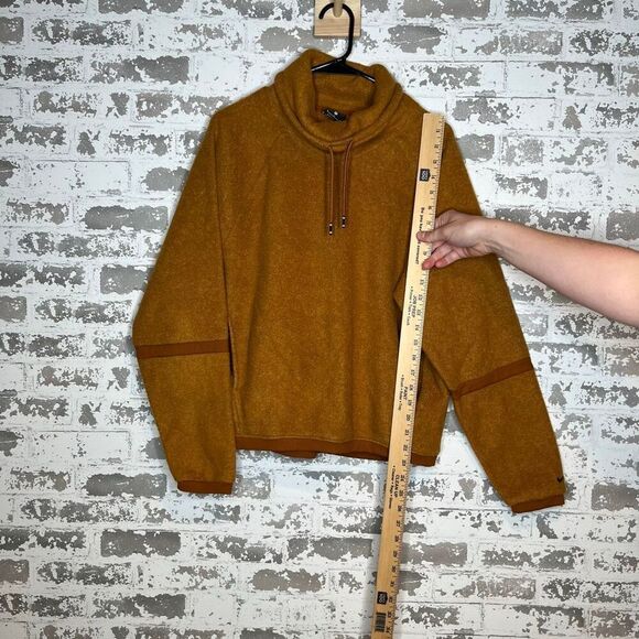 Nike | women mustard yellow gold cowl neck pullover - Picture 7 of 11